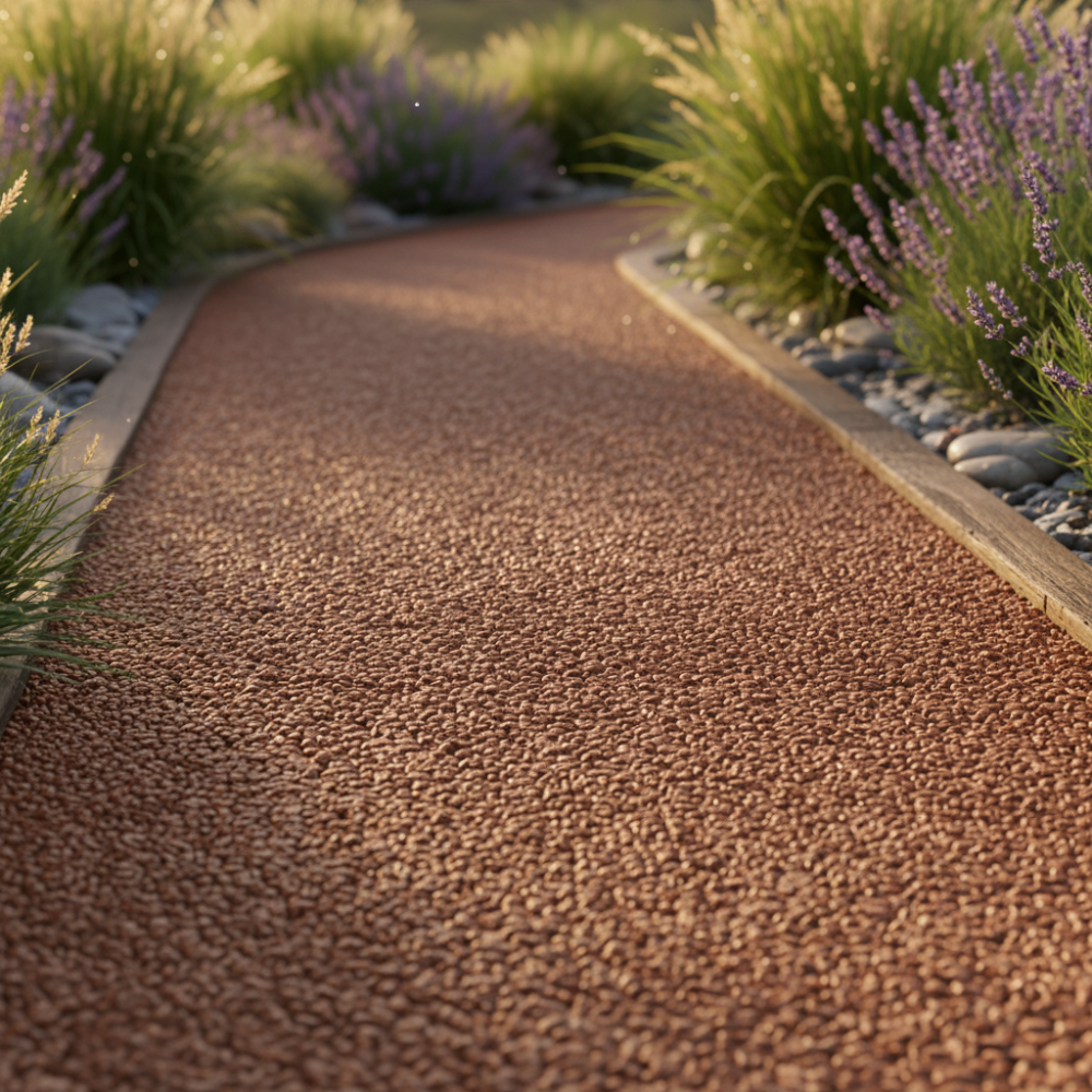 Pavimento drenante fai da te ciottoli in marmo e resina rosso verona 15,750 kg