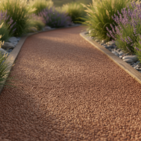 Pavimento drenante fai da te ciottoli in marmo e resina rosso verona 15,750 kg