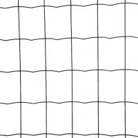 Rete di Recinzione in Acciaio e PVC per Spazi Esterni, Rotolo da 25 m e Altezza 1.7 m, Verde