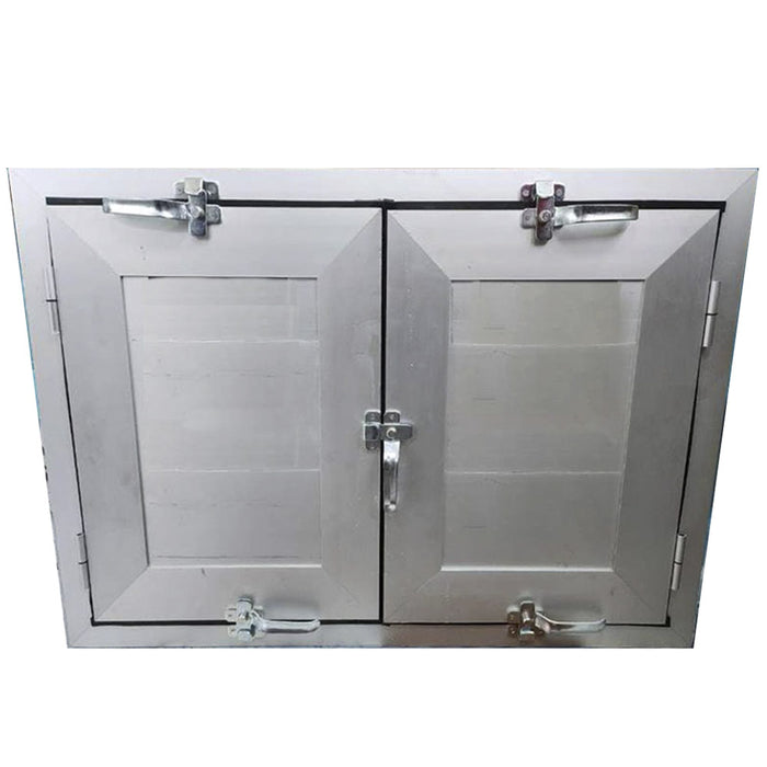 Finestra antiallagamento su misura anta doppia altezza da 60 a 140 cm larghezza da 140 a 160 cm colore alluminio