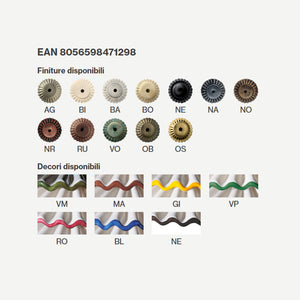 Sospensione Saliscendi Classico L'Aquila Metallo E Ceramica Ottone 1 Luce E27