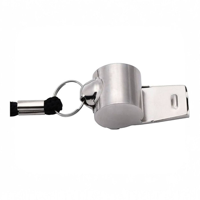 Fischietto in Metallo 2 Pezzi Fischietti con Cordino per Allenatori Sport Art.94465