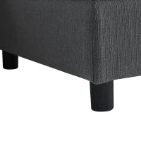 Divano Angolare mobile moderno a 3 Posti con Poggiapiedi, Cuscini Lombare regolabili e Braccioli Imbottiti,Grigio