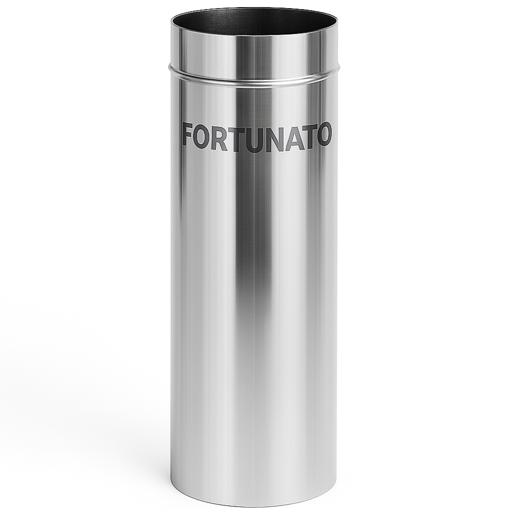 Tubo acciaio inox spessore 0,5 mm canna fumaria evacuazione fumo calore *** misura Ø 250 h 500 mm, confezione 1