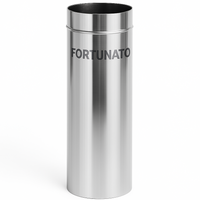 Tubo acciaio inox spessore 0,5 mm canna fumaria evacuazione fumo calore *** misura Ø 250 h 500 mm, confezione 1