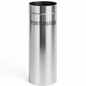 Tubo acciaio inox spessore 0,5 mm canna fumaria evacuazione fumo calore *** misura Ø 250 h 500 mm, confezione 1