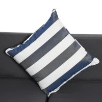 Set Mobili da Giardino da 5 Pezzi, Divanetto per Esterni con Pouf e Tavolino in Rattan PE, Grigio