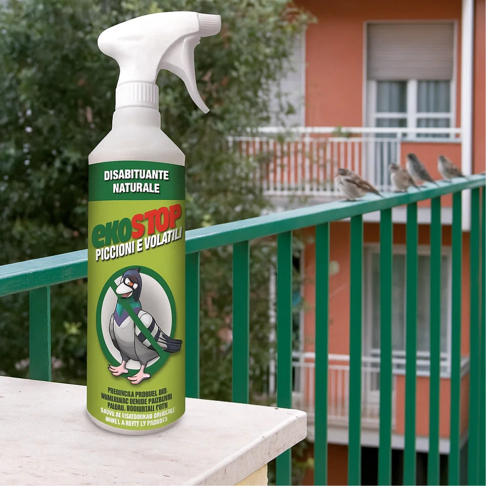 Disabituante naturale pronto all'uso piccioni volatili spray 750 ml ekostop