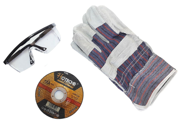 Flex smerigliatrice angolare 750W 115MM + disco, occhiali e guanti in omaggio