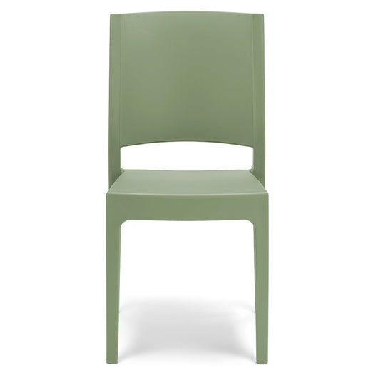 Sedia in polipropilene FLORA, 100% MADE IN ITALY, impilabile, resistente ai raggi UV, design moderno, ideale per sala da pranzo, cucina, sala d’attesa, bar, ristoranti o giardino, colore Menta