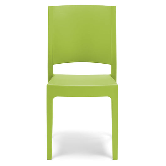 Sedia in polipropilene FLORA, 100% MADE IN ITALY, impilabile, resistente ai raggi UV, design moderno, ideale per sala da pranzo, cucina, sala d’attesa, bar, ristoranti o giardino, colore Tortora