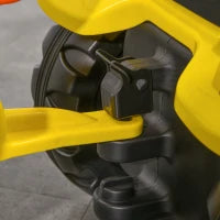 Trattore a Pedali per Bambini da 3+ Anni con Rimorchio, Rastrello, Pala e Clacson, Giallo