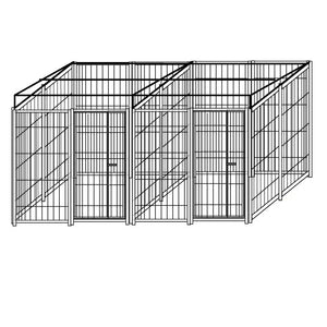 2 box in linea da 2x2 metri con predisposizione alla copertura con zincatura a caldo