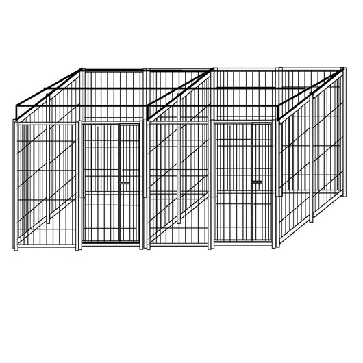 2 box in linea da 2x2 metri con predisposizione alla copertura con zincatura a caldo