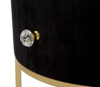 Comodino Montpellier Nero cm Ø 42X48