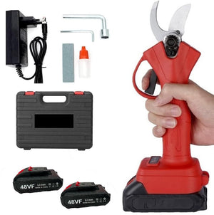 Forbice A Batteria da potatura +Valigia Doppia Batteria da 48V Apertura Max 42mm