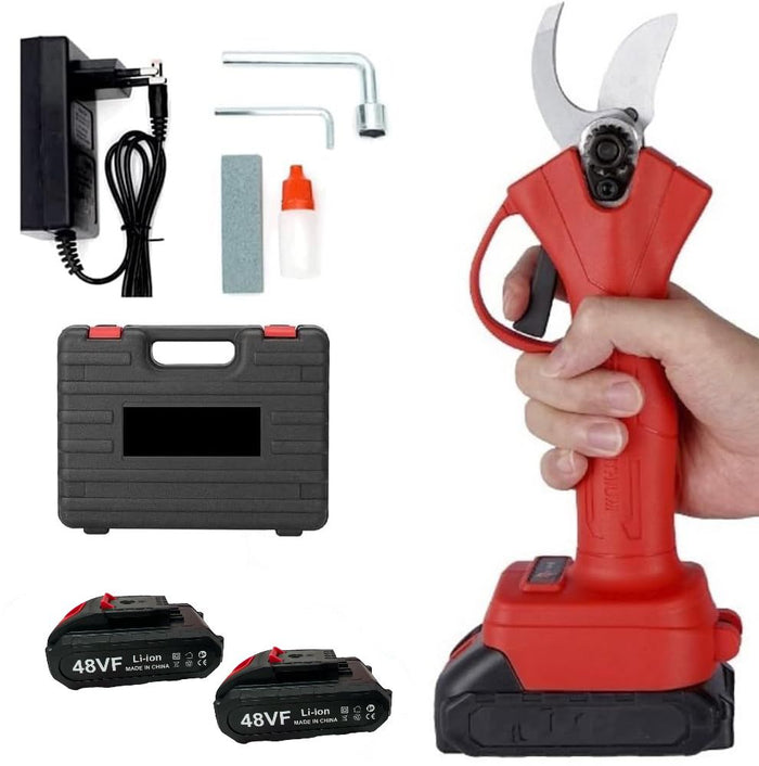 Forbice A Batteria da potatura +Valigia Doppia Batteria da 48V Apertura Max 42mm