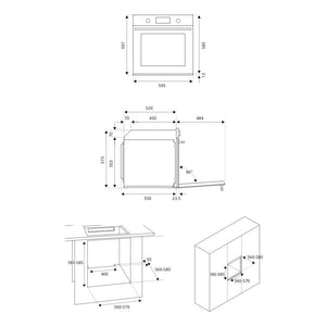 Forno elettrico Bertazzoni F6011MODPTZ 11 funzioni pirolitico, display TFT colore zinco classe A++