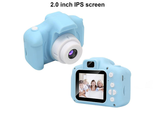 Fotocamera Digitale Bambini Blu con Scheda 32 GB – Videocamera Portatile Regalo Compleanno