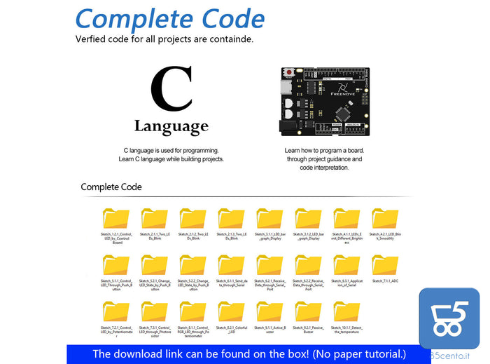 Freenove Basic Starter Kit FNK0007 Board 151 componenti 19 progetti (compatibile con arduino IDE)
