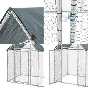 Gabbia Arguin per Pollame con Tettuccio Protezione Sole - lungo 2 metri [pro.tec]