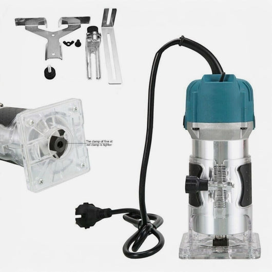 Fresatrice Verticale Elettrica 950W 6MM Rifilatore fresa per Legno Trimmer VP10801