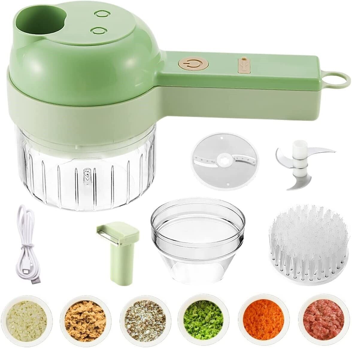 Frullatore elettrico ricaricabile Tritatutto Mixer carne verdure spezie 200ml
