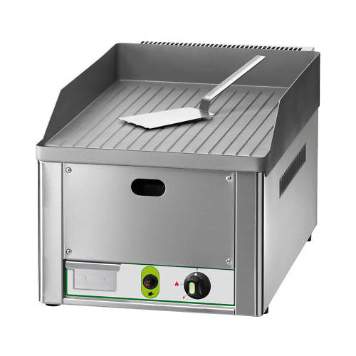 Fry top rigato professionale a gas cm 36x60x30 RS1207