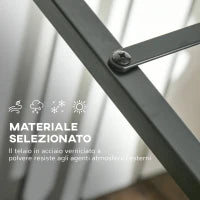 Scaffale Portalegna da Esterno e Interno in Acciaio con Base Rialzata, 39x35x76cm, Nero