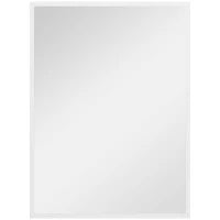 Specchio da Parete Rettangolare 60 x 80 cm, Cornice in MDF, Ideale per Bagno, Salotto o Camera da Letto, Bianco