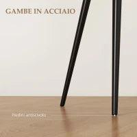 Set 2 Sedie da Pranzo Nordiche Imbottite con Braccioli Ricurvi in Tessuto Effetto Velluto, 54x57x80 cm, Crema