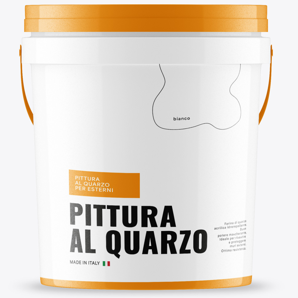 Farina quarzo acrilica coprente traspirante finissima rivestimento muri esterni *** formato 4 lt, confezione 1