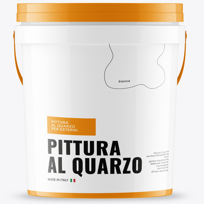 Farina quarzo acrilica coprente traspirante finissima rivestimento muri esterni *** formato 4 lt, confezione 1
