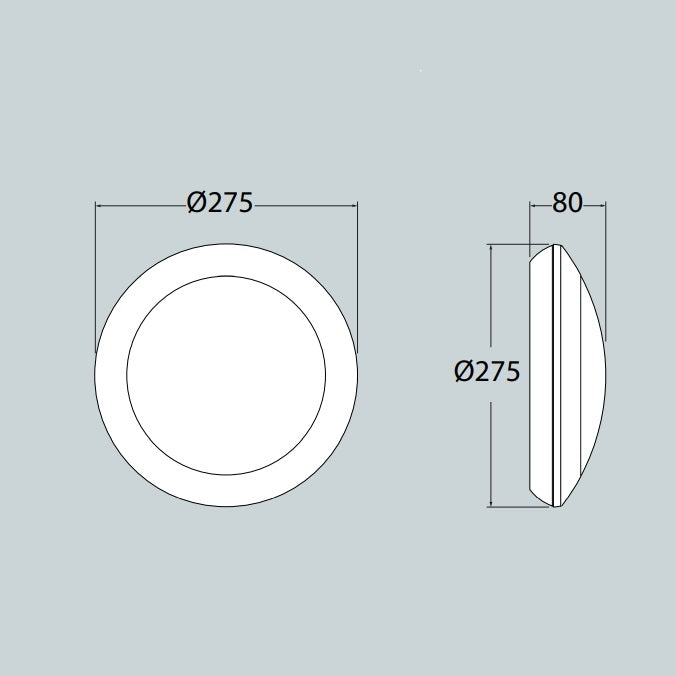 Plafoniera Tonda e27 Bianca Circolare senza viti a vista