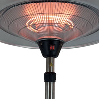 Tempo Style - Stufa Elettrica SATURNO | Fungo Riscaldante ad Infrarossi (3000W) dal Design Elegante | Ideale per Esterno/Interno (Alluminio)