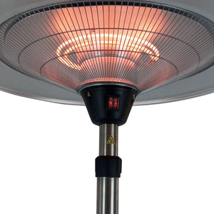 Tempo Style - Stufa Elettrica SATURNO | Fungo Riscaldante ad Infrarossi (3000W) dal Design Elegante | Ideale per Esterno/Interno (Alluminio)