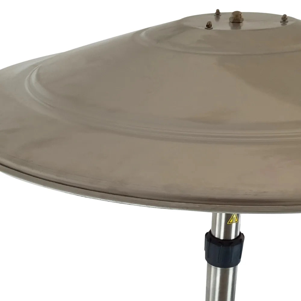 Tempo Style - Stufa Elettrica SATURNO | Fungo Riscaldante ad Infrarossi (3000W) dal Design Elegante | Ideale per Esterno/Interno (Alluminio)