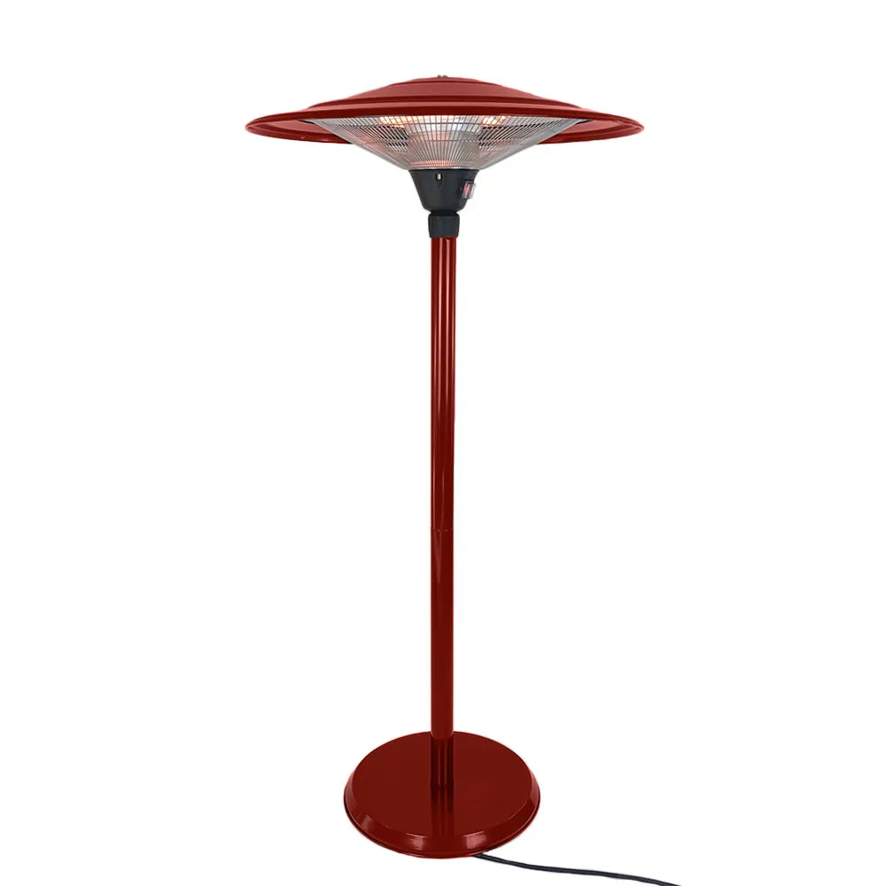 Tempo Style - Stufa Elettrica SATURNO | Fungo Riscaldante ad Infrarossi (3000W) dal Design Elegante | Ideale per Esterno/Interno (Bordeaux)