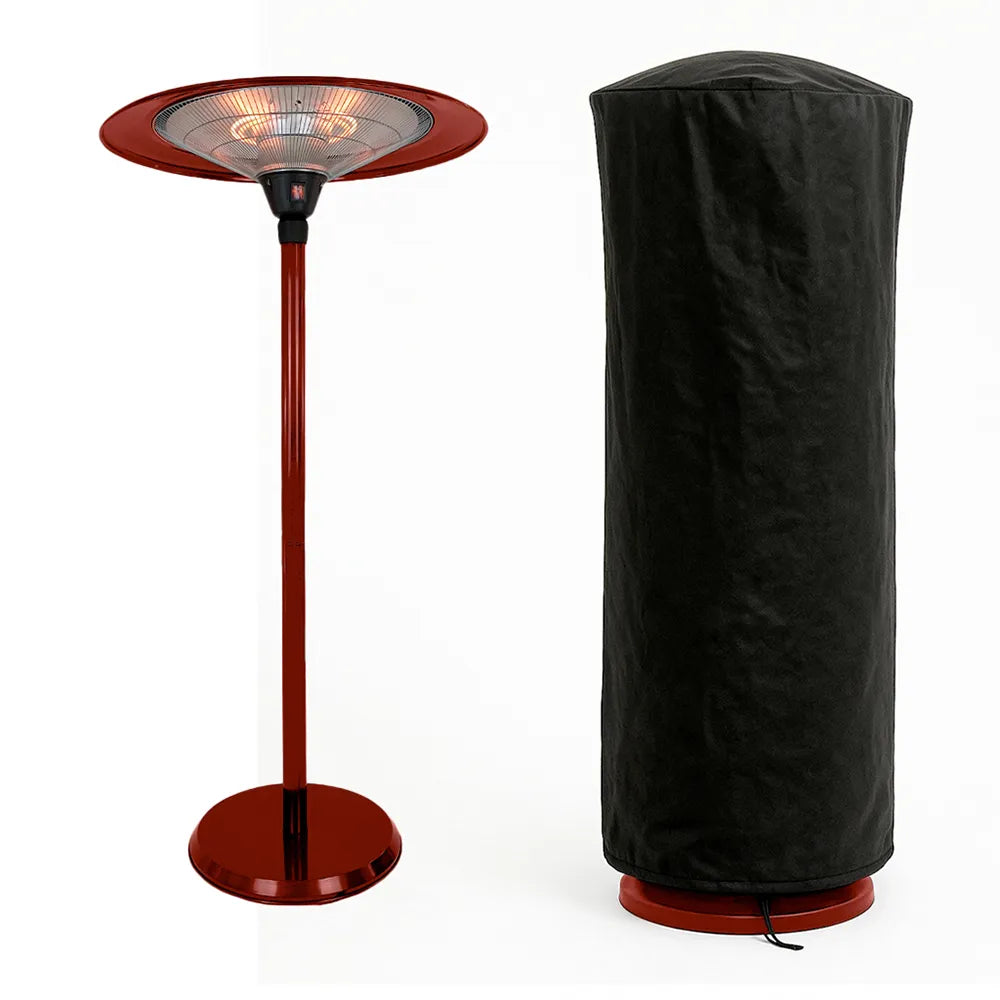 Tempo Style - Stufa Elettrica SATURNO | Fungo Riscaldante ad Infrarossi (3000W) dal Design Elegante | Ideale per Esterno/Interno (Bordeaux)