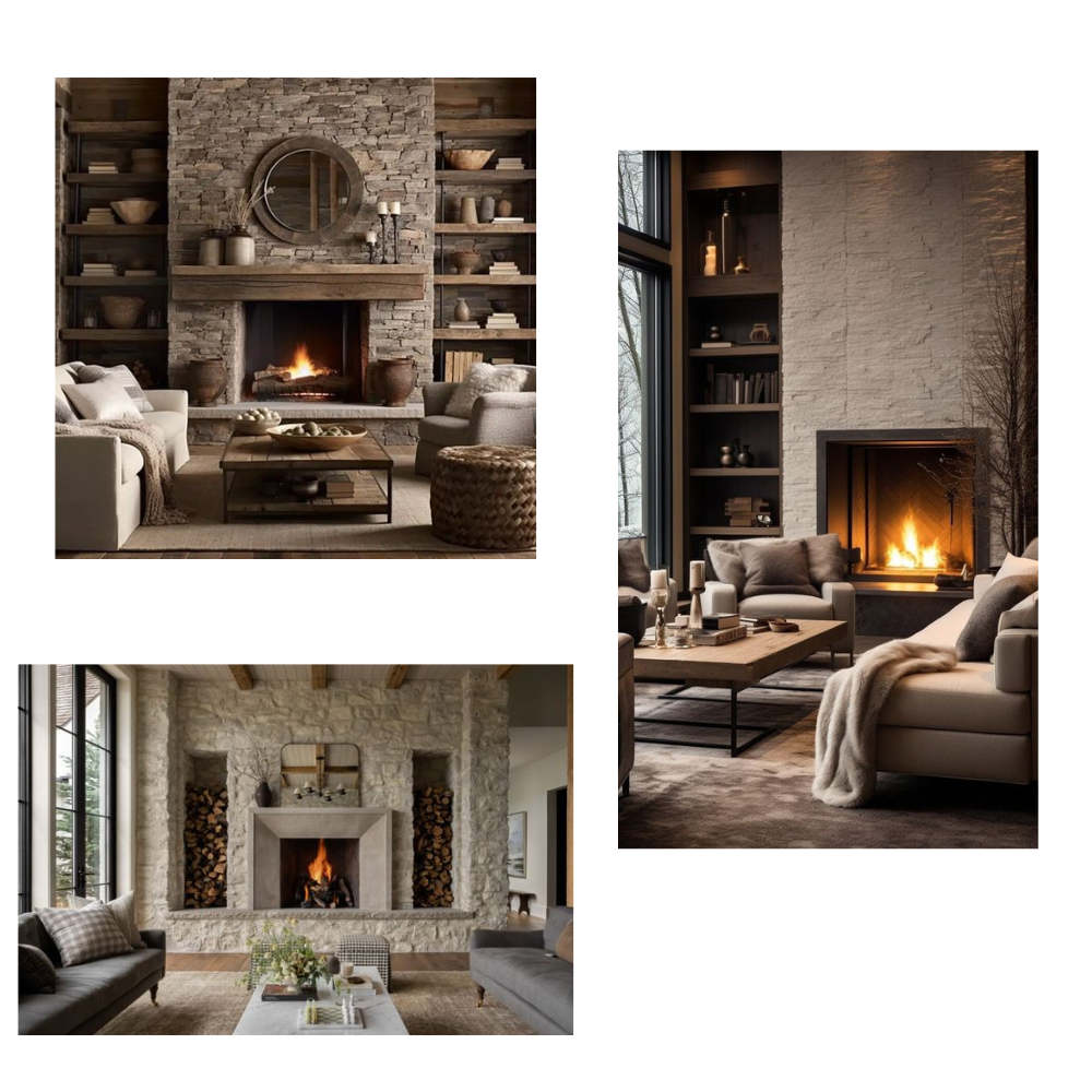 Camino legna prefabbricato refrattario focolare aperto m80 ref riscaldamento