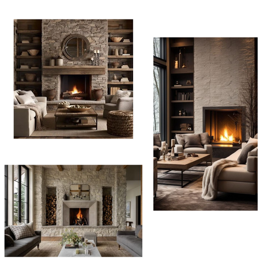 Camino legna prefabbricato refrattario focolare aperto m80 ref riscaldamento