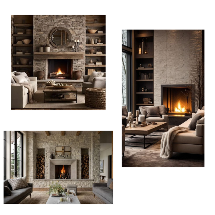 Camino legna prefabbricato refrattario focolare aperto m80 ref riscaldamento