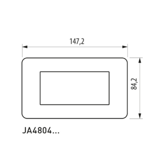 Bticino serie matixgo placche a 4 moduli in tecnopolimero varie finiture *** colore bianco, confezione 1