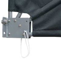 Tenda Frangivista a Ventaglio Salvaspazio e Richiudibile in Alluminio e Poliestere, 140x10x140cm Grigio Scuro