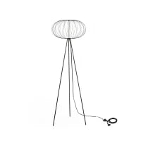 E-STYLO Lampada da terra con paralume a struttura metallica dorata e treppiede nero, perfetta per aggiungere un tocco moderno e sofisticato a qualsiasi ambiente, 50cm X 50cm H. 150cm