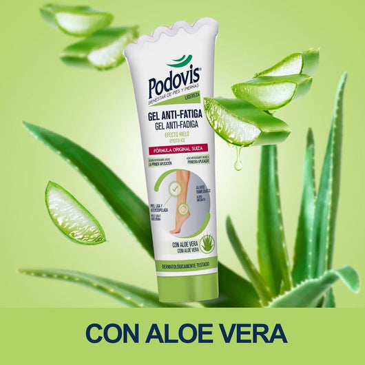 Gel Antifatica Effetto Ice, Rinfrescante e Defaticante, Crema Gambe Stanche, Sollievo Immediato, Pelle Morbida ed Idratata, Elimina la Sensazione di Pesantezza e Affaticamento, Podovis