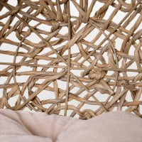 Cesta Rialzata per Gatti Fino a 10kg in Rattan PE Marrone (Φ52x58cm)