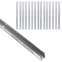 Guida u standard 2 m profilo preforato sp 0,6 mm fissaggio cartongesso 16 pezzi *** misure 30 x 28 x 30 mm, confezione 1