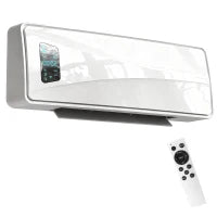 Stufa Elettrica a Basso Consumo da Parete 2000W con 3 Modalità Display LED Termostato Timer e Oscillazione Bianco