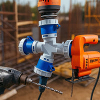 Ecova 20564 adattatore industriale spina cee 16a tre prese 2p+t ip67